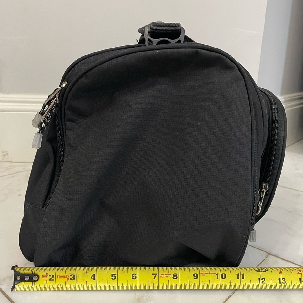 Calpak black canvas multi-pocket dual strap duffel bag travel luggage gym - Picture 7 of 11
